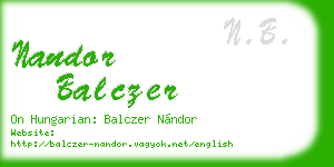 nandor balczer business card
